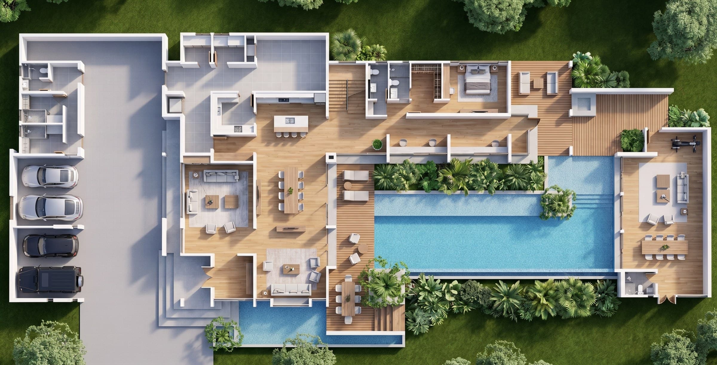 3D floor plan render